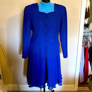 Evening two piece jacket dress